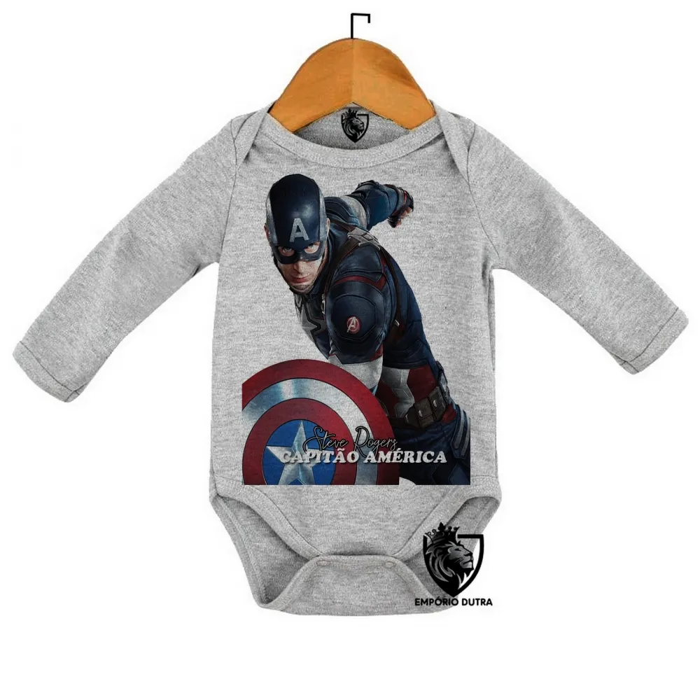Body Bebê Infantil Capitão America Falcão e o Soldado Invernal Imagem