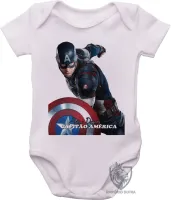 Body Bebê Infantil Capitão America Falcão e o Soldado Invernal - Foto 2