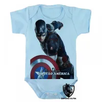Body Bebê Infantil Capitão America Falcão e o Soldado Invernal - Foto 3