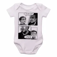 Body Bebê Infantil Tony stark homem ferro vs aranha spiderman - Foto 2