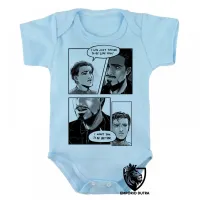 Body Bebê Infantil Tony stark homem ferro vs aranha spiderman - Foto 3