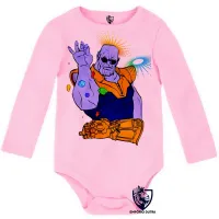 Body Bebê Infantil Thanos vingadores Joias - Foto 4
