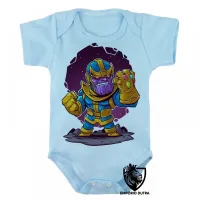 Body Bebê Infantil thanos geek vingadores avengers vilão - Foto 3