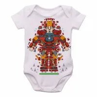 Body Bebê Infantil Tony stark peças homem ferro iron man - Foto 2
