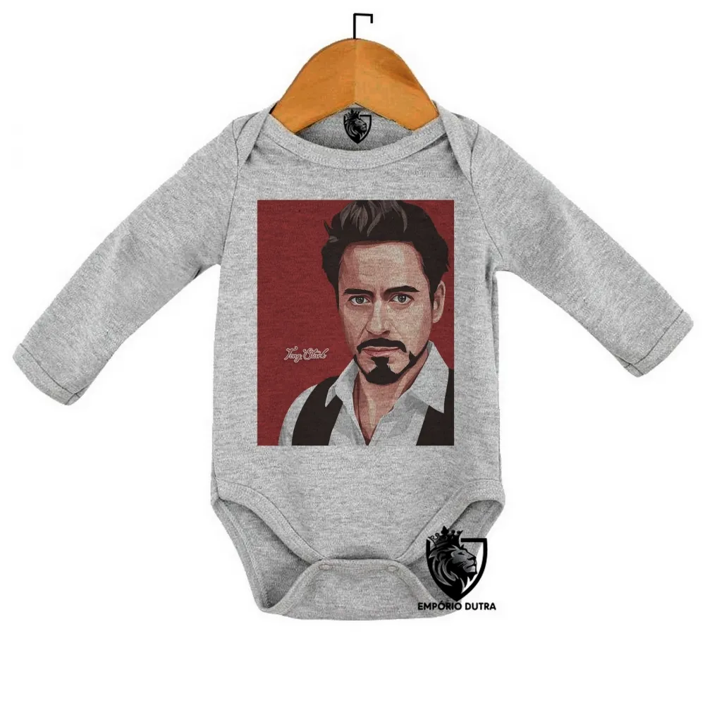Body Bebê Infantil Tony Stark homem ferro