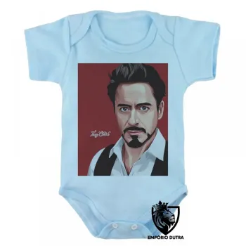 Body Bebê Infantil Tony Stark homem ferro - Foto 2