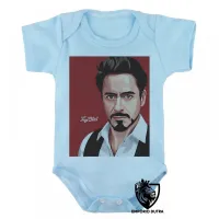 Body Bebê Infantil Tony Stark homem ferro - Foto 2