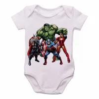 Body Bebê Infantil vingadores hulk thor capitão homen ferro - Foto 4