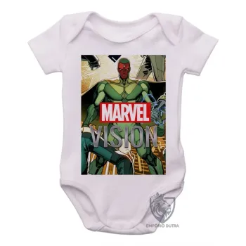 Body Bebê Infantil Visão vingadores avengers heroi - Foto 2