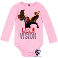 Body Bebê Infantil Vision Marvel voando visão vingadores avengers - Foto 4