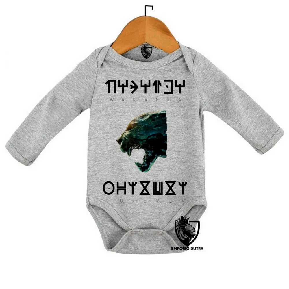 Body Bebê Infantil wakanda forever pantera negra black panther Imagem