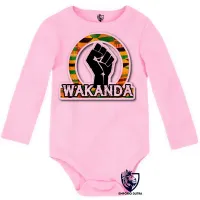 Body Bebê Infantil WAKANDA MAO pantera negra black panther - Foto 4