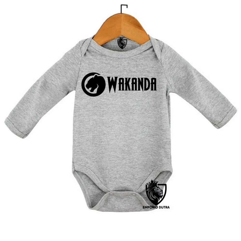 Body Bebê Infantil wakanda pantera negra black panther