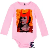 Body Bebê Infantil Wanda Feiticeira Escarlate - Foto 4