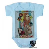 Body Bebê Infantil WandaVision papel Feiticeira Escarlate - Foto 3