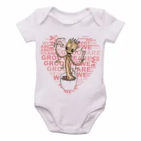 Body Bebê Infantil Groot coração guardioões Galaxia - Foto 2