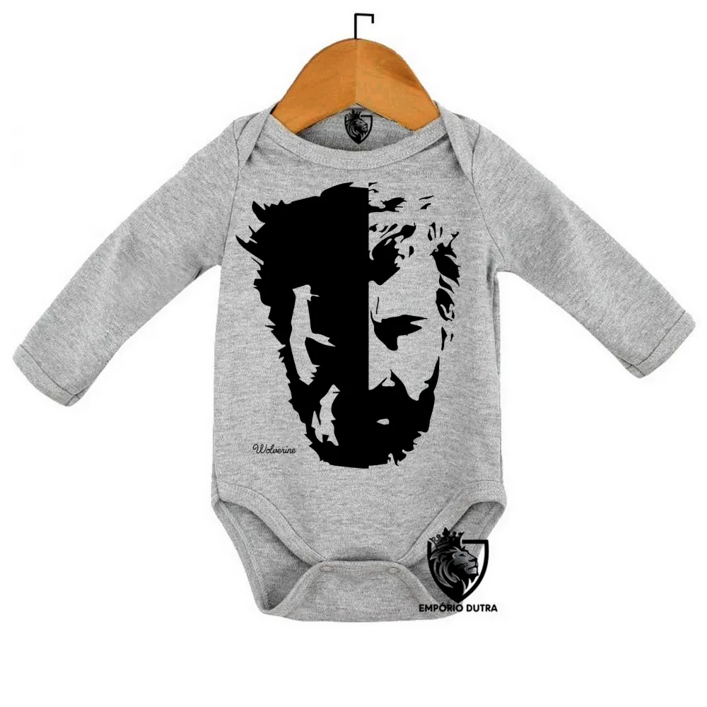 Body Bebê Infantil Wolverine X men face Logan