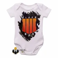 Body Bebê Infantil call of duty black ops game tiro arma - Foto 2