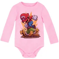 Body Bebê Infantil mario bros super game - Foto 4