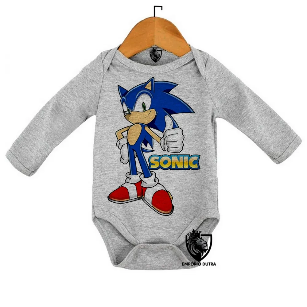 Body Bebê Infantil Sonic Jogo antigo