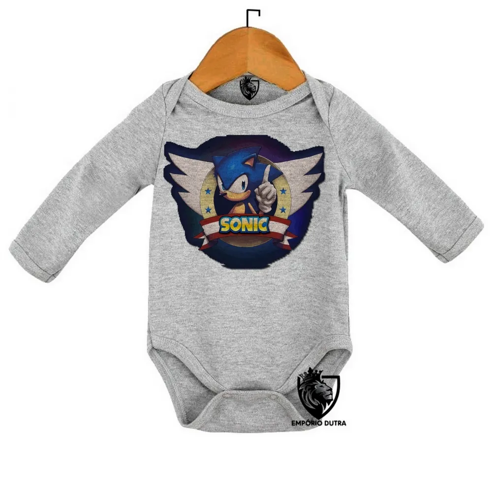 Body Bebê Infantil Sonic jogo arcade