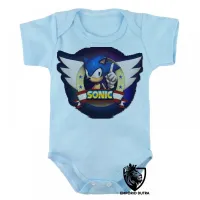 Body Bebê Infantil Sonic jogo arcade - Foto 3