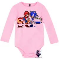 Body Bebê Infantil Sonic Mário bros - Foto 4
