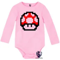 Body Bebê Infantil Mario Mushroom cogumelo - Foto 4