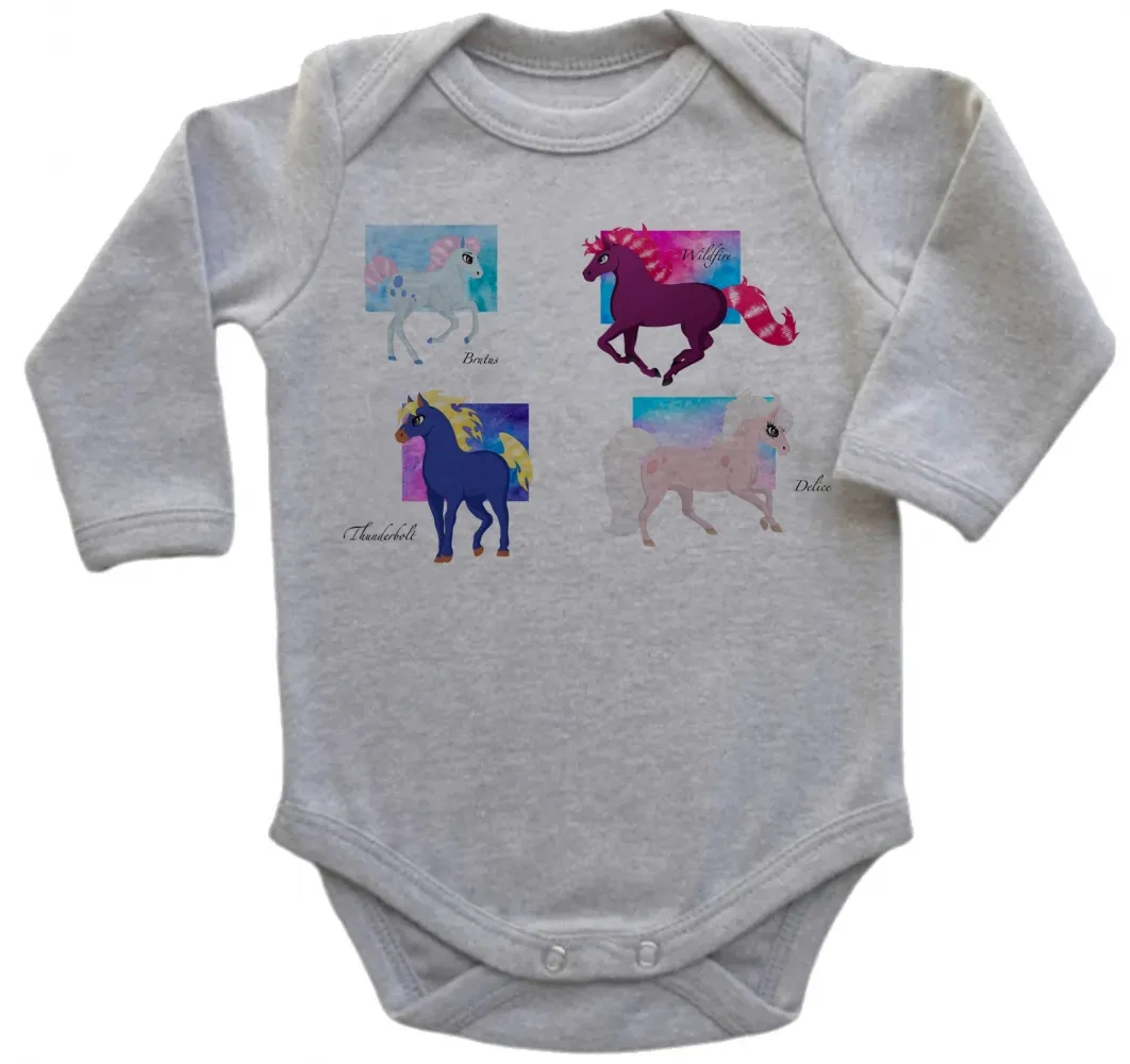 Body Bebê Infantil cavalo de fogo princesa sarah Imagem