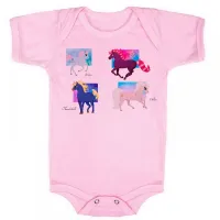 Body Bebê Infantil cavalo de fogo princesa sarah - Foto 4