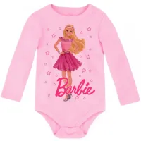 Body Bebê Infantil Barbie rosa boneca - Foto 4