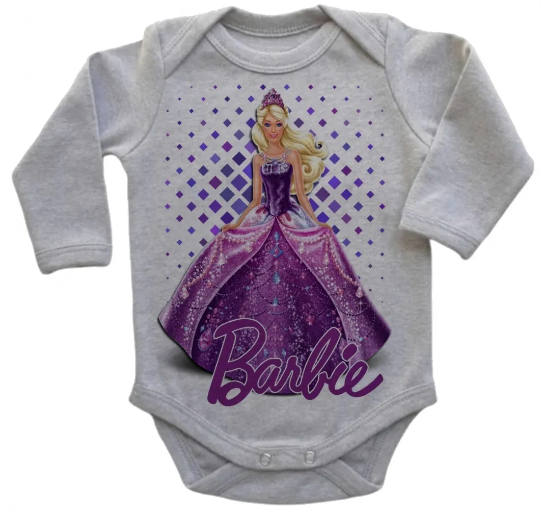 Body Bebê Infantil Barbie roxa boneca