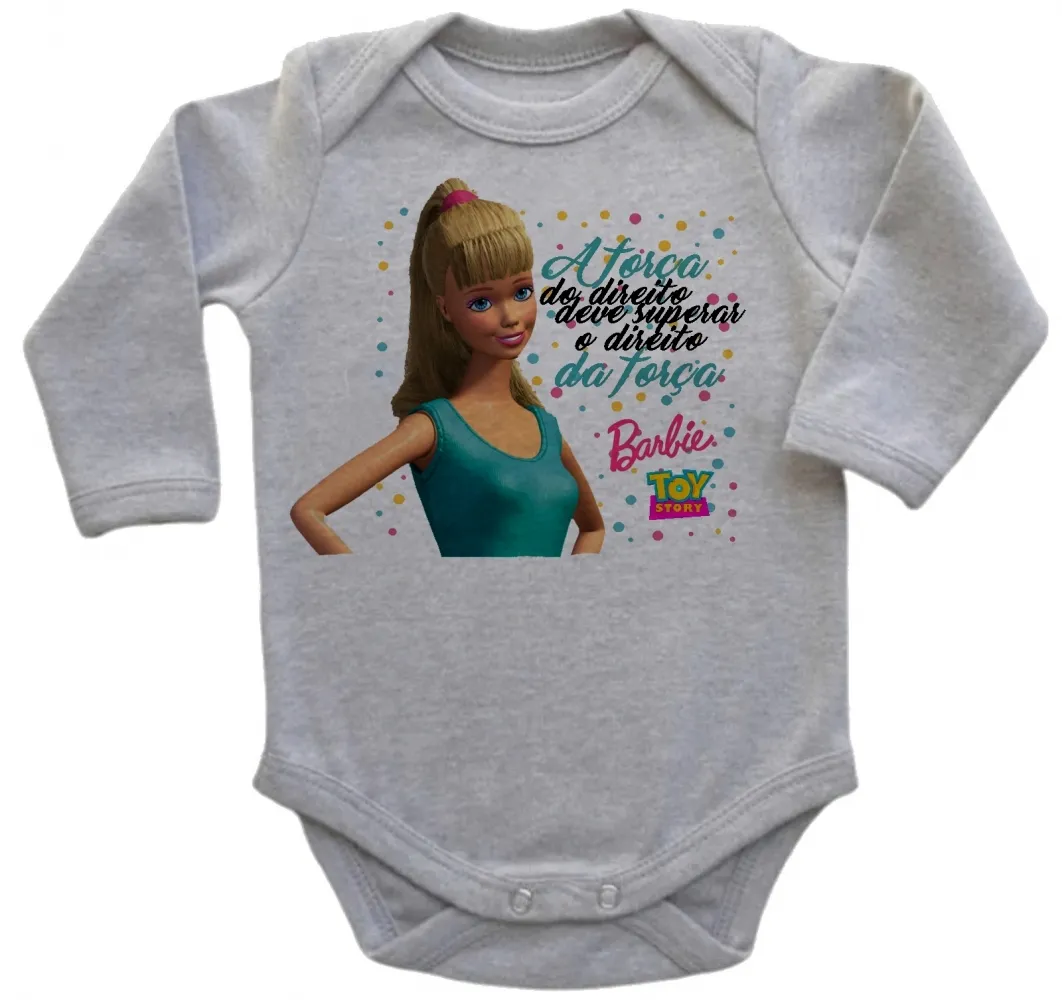 Body Bebê Infantil Barbie toy story direito da força Imagem