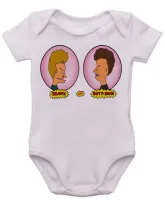 Body Bebê Infantil Beavis and Butt head balões rosa - Foto 3