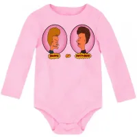 Body Bebê Infantil Beavis and Butt head balões rosa - Foto 4