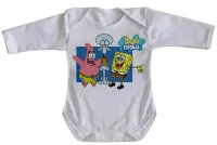 Body Bebê Infantil Bob Esponja Patrick Lula Molusco - Foto 3