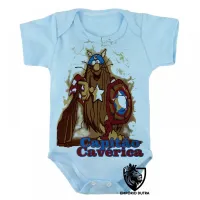 Body Bebê Infantil capitão caverna america caverica heroi - Foto 3