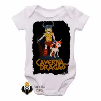 Body Bebê Infantil caverna do dragão unicornio - Foto 2