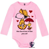 Body Bebê Infantil Chuva de amor de Deus Snoopy - Foto 4
