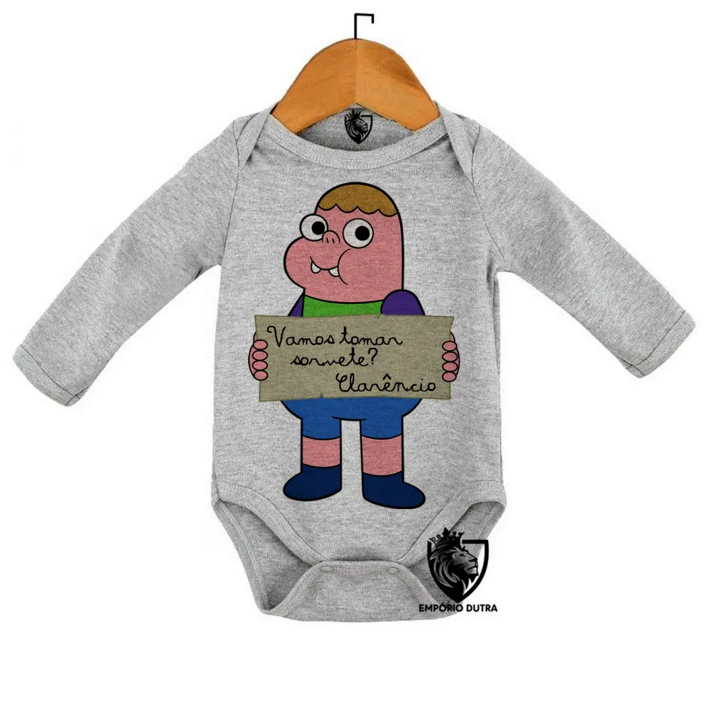 Body Bebê Infantil clarencio o otimista desenho