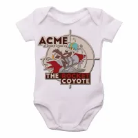 Body Bebê Infantil Coiote ACME foguete papaleguas - Foto 2