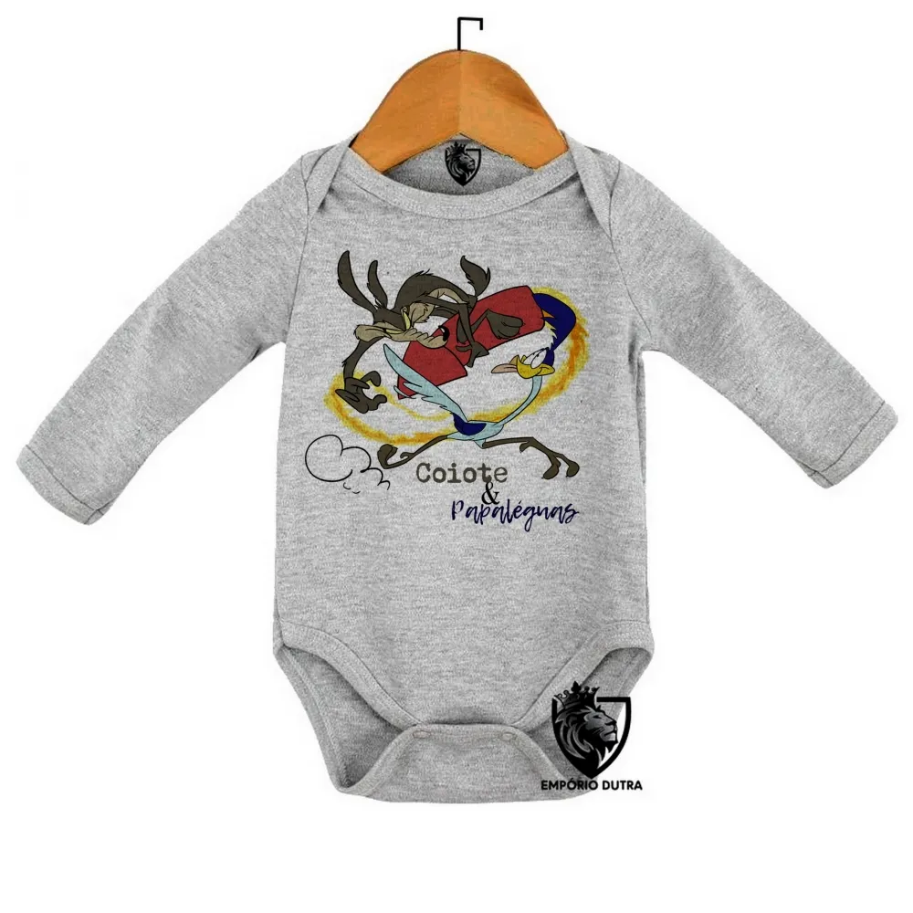 Body Bebê Infantil Coiote e Papaléguas foguete Imagem