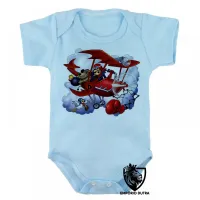 Body Bebê Infantil Dick vigarista mutttley pegue o pombo avião - Foto 3