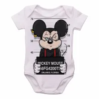 Body Bebê Infantil Mickey mouse disney preso - Foto 2