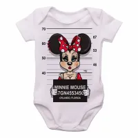 Body Bebê Infantil Minnie mouse disney presa prisão - Foto 2