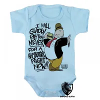Body Bebê Infantil Dudu marinheiro popeye hamburger - Foto 3