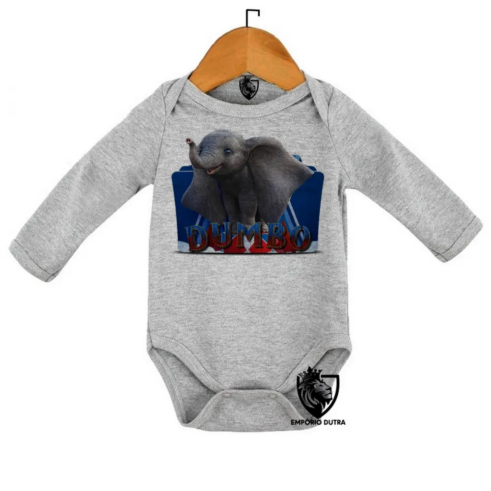 Body Bebê Infantil Dumbo Elefante Imagem