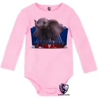 Body Bebê Infantil Dumbo Elefante - Foto 4