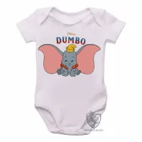 Body Bebê Infantil Dumbo desenho Elefante - Foto 2