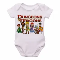Body Bebê Infantil Dungeons e Dragons caverna dragão - Foto 2